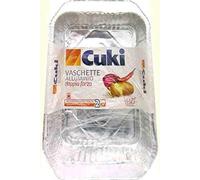 24 x CUKI Vaschette Alluminio Senza Coperchio 6 Porzioni 2 Pezzi
