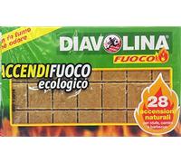 24 x DIAVOLINA Accendifuoco Ecologico 28 Pezzi