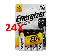 24 X Energizer Aa Stilo 1,5v Alkaline Power Blister 4 Pz