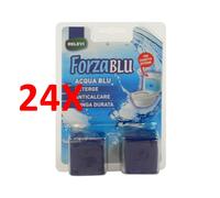 24 X Forza Blu Acqua Blu Cubo Per Wc Cassetta Esterna Blister 2 Pz (relevi)
