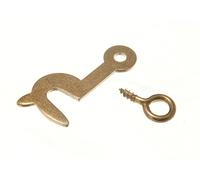 24 X Gancio Laterale 25mm Destra Acciaio Placcato Ottone Con Occhio Onestopdiy