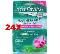 24 X Geomar Maschera Viso 5 Minuti Idratante Antistress 15 Ml