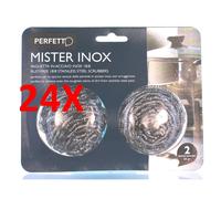 24 X La Piacentina Spugna Acciaio "perfetto Mister Inox" 2 Pz. Gr. 20
