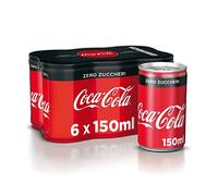 24 X LATTINA COCA COLA ZERO ZERO ZUCCHERI 4 X 6 X 150 ML BIBITA GASSATA