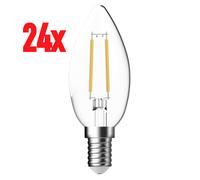 24 X LED Filamento Candela E14 Lampadina Lampada 4W=40-Watt Luce 500lm Bianco [EEK: E]