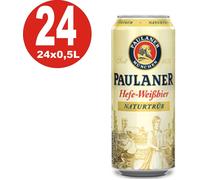 24 X Paulaner Hefeweißbier Naturtrüb 0,5L Lattina 5,5% Vol.Alc EINWEG