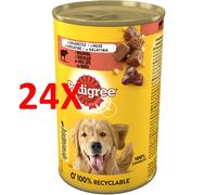 24 X Pedigree Dog Straccetti Manzo In Gelatina Lattina 400 Grammi