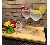 24 X Riutilizzabile Gin Occhiali senza Bpa Plastica Clear 400ml Capacità Balloon