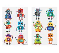 24 x Robot Temporary Tattoos Children's Birthday Loot Party Bag Filler