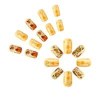24 x zucche piene coperture unghie adesive unghie artificiali autunno falso Ringraziamento premere on per autunno inverno