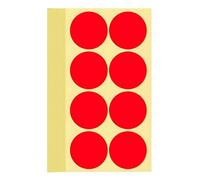 240 adesivi con punti adesivi da 50 mm, rotondi, codice colore, etichette autoadesive per scrivere e fai da te (rosso, 5 cm)
