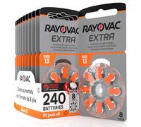 240 Batterie Per Apparecchi Acustici Rayovac Extra 13. Tecnologia Sound Fusion - 30 Blister da 8 Pile