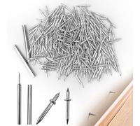 240 chiodi senza cuciture con filettatura a doppia testa per battiscopa senza tracce, viti di sicurezza invisibili a doppio chiodo, con 2 pezzi, strumenti speciali per unghie