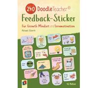240 Doodleteacher Feedback-Sticker: Für Growth Mindset und Lernmotivation