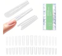 240 extension per unghie a sandwich, doppie forme, 15 misure lunghe, a forma di T, per costruttori di gel/kit di estensione per principianti e professionisti, previene l'impilamento del gel e l'ordito