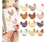 240 fogli di foglietti adesivi a forma di gallina, per diari | Le note autoadesive assortite a forma di gallina aggiungono promemoria rapidi, segni di pagina e spazio per promemoria per