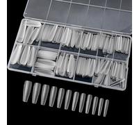 240 PCS Sandwich Form | Unghie Finte Traslucido | Unghie Finte Lunghe in Gel | Tip in Gel per Unghies | La Curva Si Adatta Alle Unghies | per Donne, Amiche, Casa, Salone E Uso Quotidiano