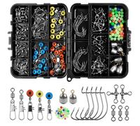 240 pezzi, alti-Ganci da pesca in acciaio al carbonio per esche da pesca, esche Fish Treble Hooks, dimensioni: 8, 12, 14