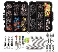 240 pezzi, alti-Ganci da pesca in acciaio al carbonio per esche da pesca, esche Fish Treble Hooks, dimensioni: 8, 12, 14