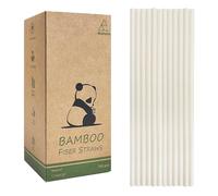 240 Pezzi Cannucce in Fibra di Bambù,100% Biodegradabili Cannucce di Bambù, Compostabili Naturali Bamboo Succatore Cannucces Usa e Getta per Cocktail, Bere, Succhi, Yogurt