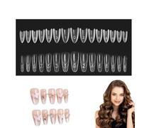 240 Pezzi Di Tip Per Unghie In Gel, Forme Sandwich Doppie Per Unghie, Forme Per Estensione Delle Unghie, La Curva Si Adatta Alle Unghies, Ovale Forme Trasparenti Per Unghie In Gel (A)