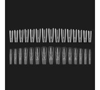 240 Pieces Sandwich Duals Form | Nail System Duals Nail Form | Translucent False Nails | Long False Nails | Gel Nail Tips for Women, Friends, Home, Salon and Daily Use