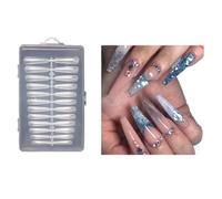 240 Pz/set Full Cover-Nails Tips Extra Lunghe Chiaro Unghie Punte Arte Suggerimenti Artifici Unghie Per Le Donne