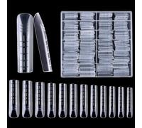 240 TIP TIPS UNGHIE FINTE IN ACRILICO NAIL ART RICOSTRUZIONE GEL UV SCALINO
