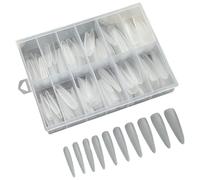 240 unghie extra lunghe punte per unghie a pressione coperture complete stick sulle unghie unghie finte trasparenti extra lunghe punte