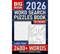 2400+ Big Words, Word Search For Adults Large Print: 90 Themed Puzzles - Fun Word Find Book For Seniors & Teens, Relaxation Activity Book With Solutions