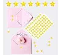 2400 PCS Adesivi a forma di stella dorata scintillante, adesivi metallici dorati lucenti resistenti all'acqua e alle lacrime, etichette adesive per grafico dei comportamenti dei bambini (1.5cm)