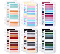 2400 Pezzi Segnapagina, 6 Stili Segnapagina Adesivi, Sticky Notes Colorati, Segnalibri Adesivi Trasparenti, Linguette per Note di Lettura, Pagine, Indicatori di Libri (Multicolore)