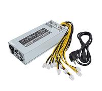 2400 W Mining Power Supply,12 V AC 220 V Mining PSU Supporta alimentatori per Bitmain Antminer S9 S7 L3 Z9 Mini BTC LTC ETH 2U per computer da ufficio con ventola di raffreddamento