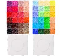 24000Pcs Perline da Stirare, BetterJonny Perline a Fusione Kit Fai da Te di Perline 3D con 2 Piastre per Adulti e Appassionati di Artigianato, 48 Colori con Scatola (D)