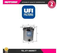 UFi Filtro carburante 24.026.01 per Nissan Qashqai 1.5/2.0 dCi, Renault Koleos I