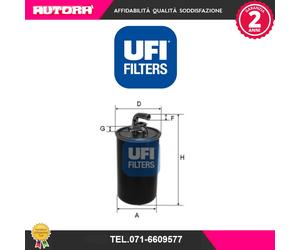 2403000 Filtro carburante (MARCA-UFI FILTER)