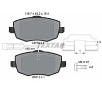 2407303 Kit pastiglie freno, Freno a disco Textar