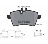 2407702 TEXTAR Kit pastiglie freno, Freno a disco per MERCEDES-BENZ