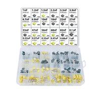 240pcs Film Box Capacitor Assortment Kit,1NF-1UF Polyester,24 Values MKT PET 63V-100V Correction Capacitance Meters
