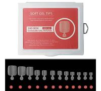 240pcs French Toe Nails Set Press Kit Per Chiodi Quadrati Corti Indossabili False Fashion Pieci Art Art School Accessori Per Decorazioni Quotidiani