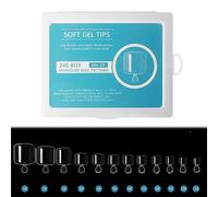 240pcs French Toe Nails Set Press Kit Per Chiodi Quadrati Corti Indossabili False Fashion Pieci Art Art School Accessori Per Decorazioni Quotidiani