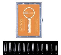 240Pcs Punte Unghie Finte Premere Su Unghie Estensione Gel Smerigliato Ovale Bara Piazza Resina Gel Tips Manicure