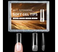 240pcs Trasparente Bara Gel Unghie Punte Per Professionale E Arte Chiaro Lungo Piazza Punte Per Acrilico Nail Art Kit