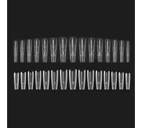 240pcs Unghie Finte Adesive In Acrilico, Ricostruzione Unghie Naturale Artificiale, Tips Unghies Ricostruzione Da Donna Per Saloni Di Manicure, Unghies Francese Artificiale, Arte Nail Tips