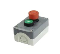 240V 3A Red Emergency Stop Momentary Green Flat Pushbutton Switch Station Box Controls Switches