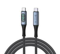 240w 40gbps Cavo Di Ricarica Rapida Da USB C A USB C Con Display Led, (48v/5a) PD 3.1, Cavo Di Tipo C Intrecciato In Nylon, Cavo Dati Per Laptop Per Macbook Pro/Air/Ipad/Google/Hp/Lenovo/Samsung