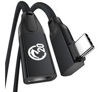 240W Cavo di prolunga USB C 0.6M, Cavo USB C 3.2 Maschio a Femmina ad Angolo Retto, Video 4K 20Gbps PD 3.1 ricarica veloce,Prolunga Type C, per PSVR2/USBC Hub/MacBook/Caricatore Magsafe/iPhone16 15