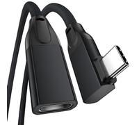 240W Cavo di prolunga USB C 1M, Cavo USB C 3.2 Maschio a Femmina ad Angolo Retto, Video 4K 20Gbps PD 3.1 ricarica veloce,Prolunga Type C, per PSVR2/USBC Hub/MacBook/Caricatore Magsafe/iPhone16 15