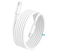 240W Cavo di Ricarica Rapida da USB-C a USB-C da 1.5 m, Cavo Type-C per iPhone 17/16/15 Pro/15 Plus/15Pro Max, Samsung Galaxy S26/S25/S24, MacBook Pro/Air, iPad Pro/Air, Bianco