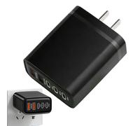 240W Fast Charging Block - Five Port Phone Charger, Hub | Five Port Outputs With LED Indicator | Smartphone Laptop Tablet Travel Hotel, Bedside Desk Nightstand Charging Blocks